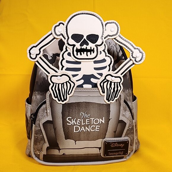 Loungefly Disney The Skeleton Dance Glow in Dark Mini Backpack Silly Symphony - Picture 4 of 15